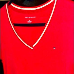 Tommy Hilfiger v neck t shirt with sparkle